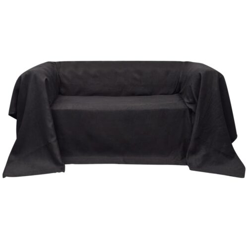 Micro-Suede Sofa Cover Couch Slipcover Protector Anthracite 270 x 350cm