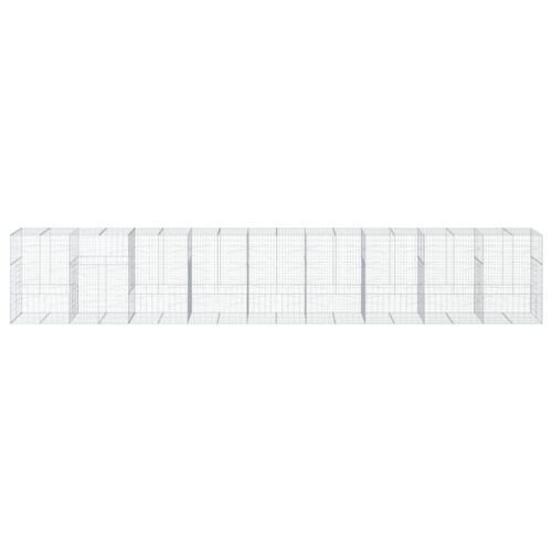 Gabion Basket with Cover 900x100x150cm Galvanised Iron - Image 3