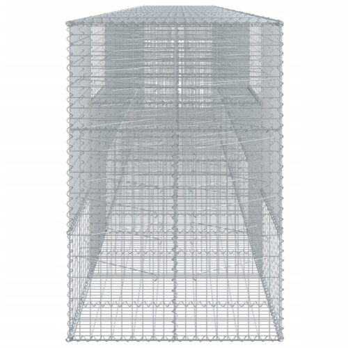 Gabion Basket with Cover 900x100x150cm Galvanised Iron - Image 4