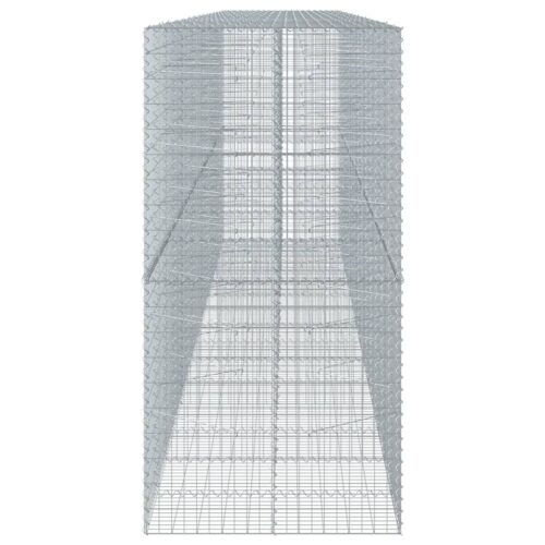 Gabion Basket with Cover 750x100x200cm Galvanised Iron - Image 4