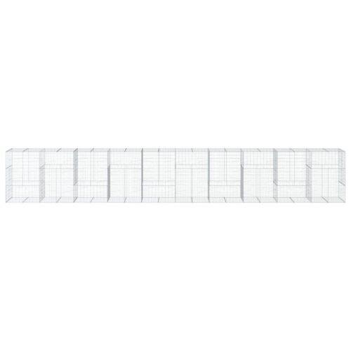 Gabion Basket with Cover 1000x100x150cm Galvanised Iron - Image 3