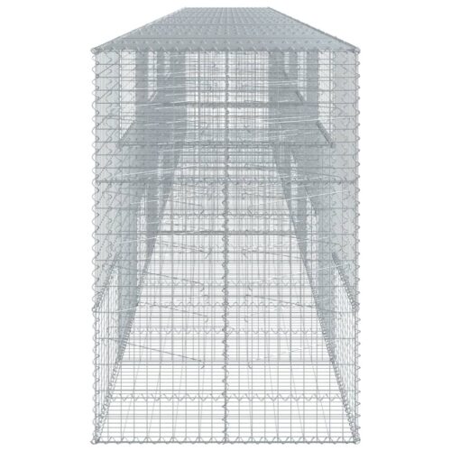 Gabion Basket with Cover 1000x100x150cm Galvanised Iron - Image 4