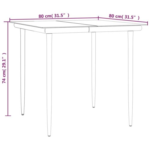 5-Piece Garden Dining Set with Cushions Black Poly Rattan - Image 10