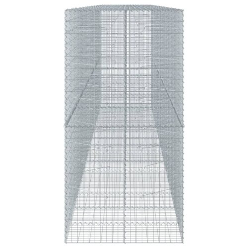Gabion Basket with Cover 800x100x200cm Galvanised Iron - Image 4