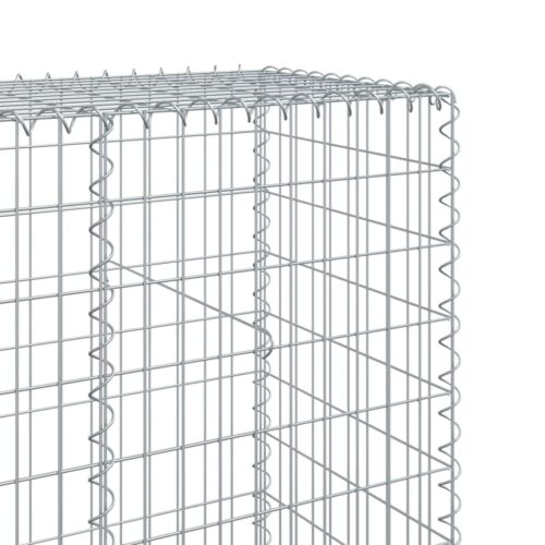 Gabion Basket with Cover 1200x50x200cm Galvanised Iron - Image 6