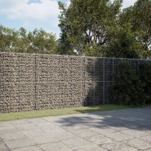 Gabion Basket with Cover 850x100x200cm Galvanised Iron - Image 2