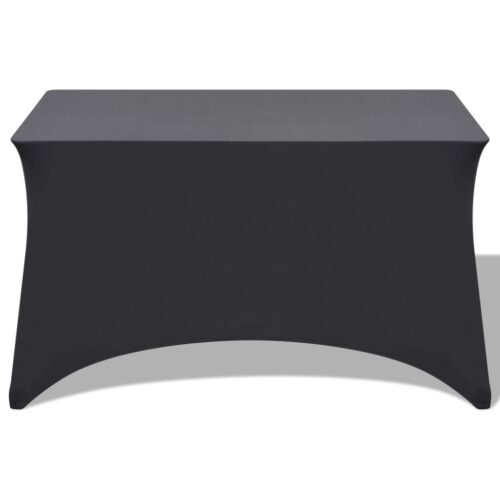 2pcs Stretch Cloth Slipcovers Protector Wedding Party 183x76x74cm Anthracite - Image 2