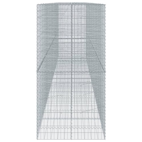 Gabion Basket with Cover 850x100x200cm Galvanised Iron - Image 4