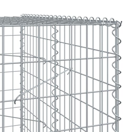 Gabion Basket with Cover 850x100x200cm Galvanised Iron - Image 6