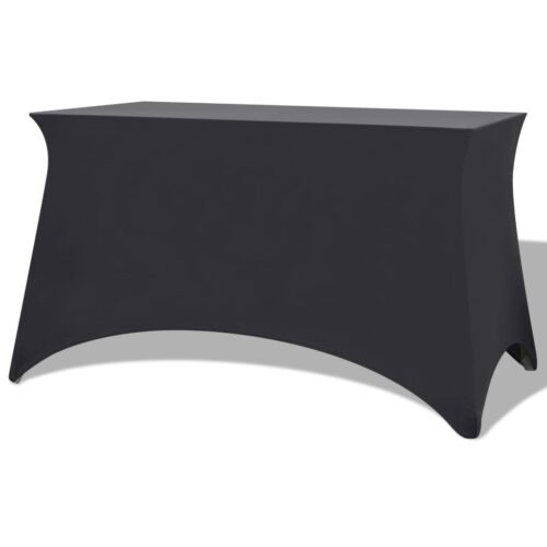 2pcs Stretch Cloth Slipcovers Protector Wedding Party 183x76x74cm Anthracite - Image 6