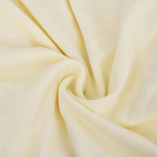 4-Seater Stretch Couch Slipcover Cream Polyester Jersey - Image 5