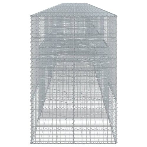 Gabion Basket with Cover 1200x100x150cm Galvanised Iron - Image 4