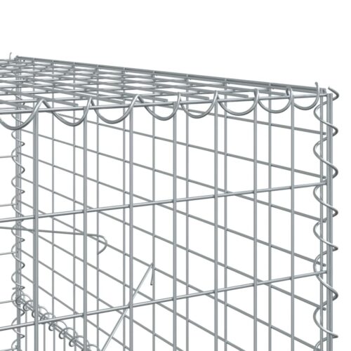 Gabion Basket with Cover 1200x100x150cm Galvanised Iron - Image 6