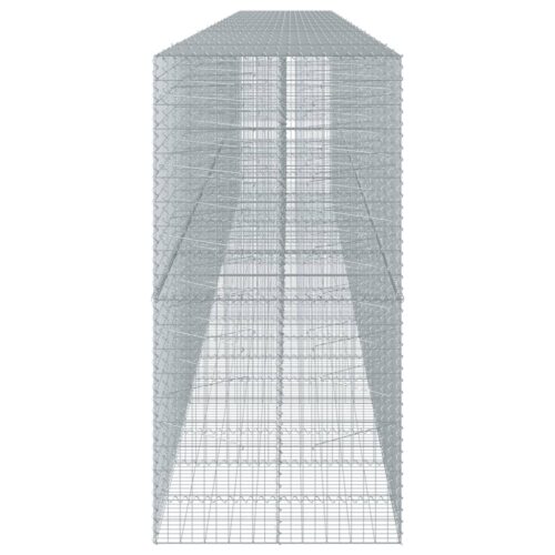 Gabion Basket with Cover 1000x100x200cm Galvanised Iron - Image 4