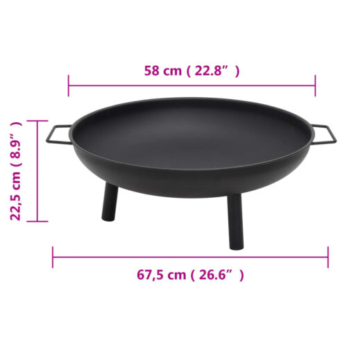 Fire Pit 67.5x58x22.5cm Steel - Image 7
