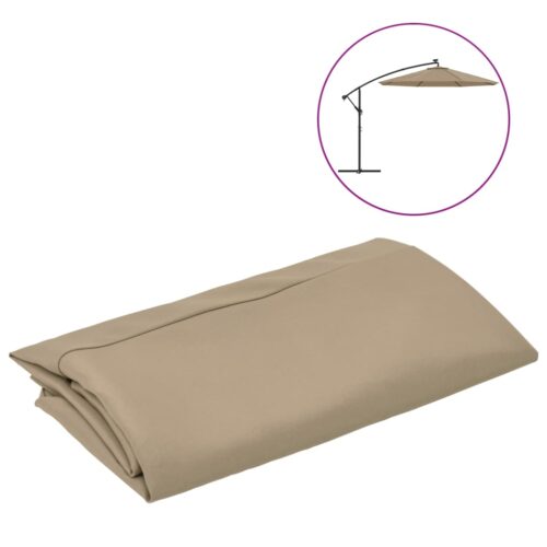 Replacement Fabric for Cantilever Umbrella Taupe 350cm - Image 8