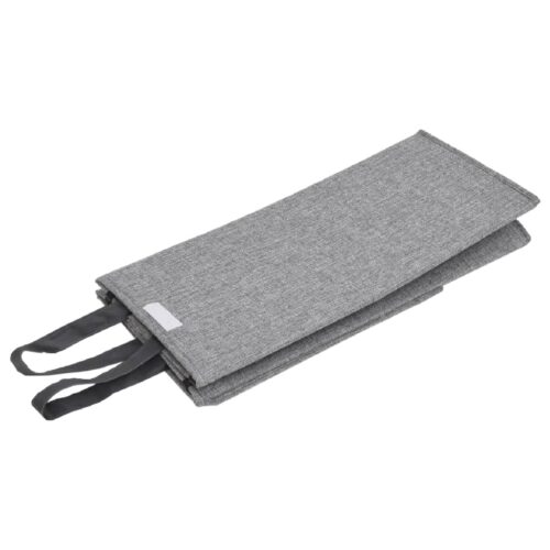 Foldable Laundry Hamper Grey 26x34.5x59.5cm Faux Linen Fabric - Image 7