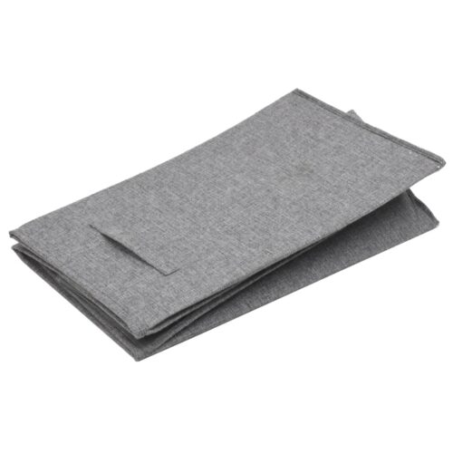 Foldable Laundry Hamper Grey 64.5x34.5x59cm Faux Linen Fabric - Image 7