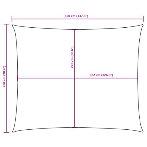 Sunshade Sail Oxford Fabric Rectangular 2.5x3.5 m Black - Image 10