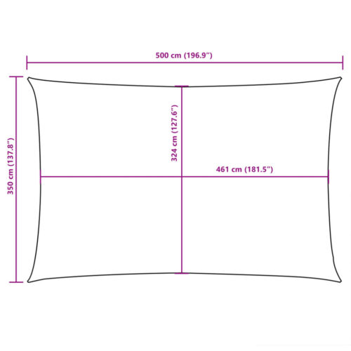Sun Shade Cloth Shadecloth Sail Canopy Oxford Fabric Rectangular 3.5x5m Black - Image 10