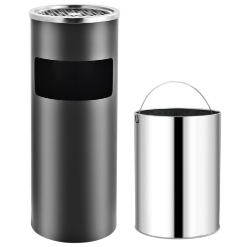 Ashtray Dustbin Hotel 30L Steel Grey