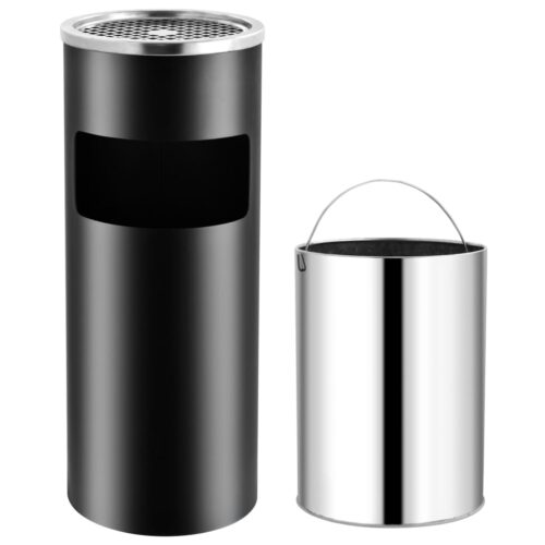 Ashtray Dustbin Hotel 30L Steel Black
