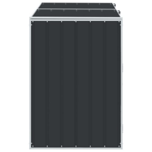 Wheelie Bin Storage for Double Bins Anthracite 144x81x113cm Steel - Image 6