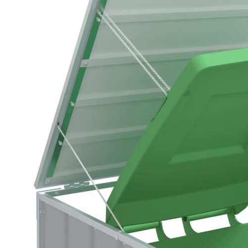 Wheelie Bin Storage for Triple Bins Grey 216x81x115cm Steel - Image 8