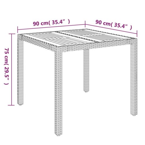 5-Piece Garden Dining Set with Cushions Black Poly Rattan - Image 11