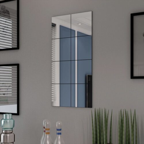 Frameless Mirror Tiles Glass 8pcs 20.5cm - Image 2