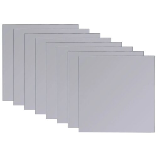 16x Square Glass Tiles Frameless Wall Mirror Bathroom Living Dining Room Hallway Decor - Image 3