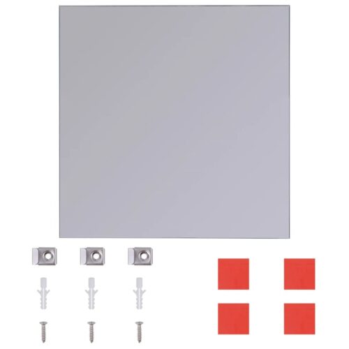 16x Square Glass Tiles Frameless Wall Mirror Bathroom Living Dining Room Hallway Decor - Image 5