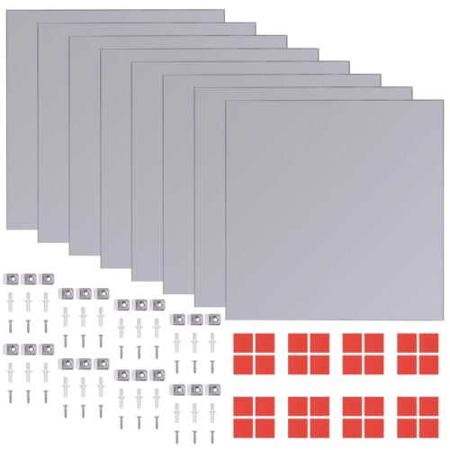 16x Square Glass Tiles Frameless Wall Mirror Bathroom Living Dining Room Hallway Decor - Image 11