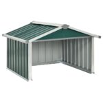 Garden Robot Lawnmower Shed 92x97x63cm Galvanised Steel Green