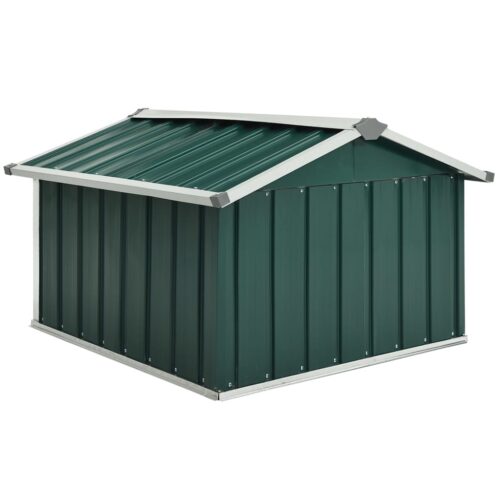 Garden Robot Lawnmower Shed 92x97x63cm Galvanised Steel Green - Image 6