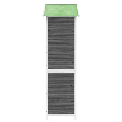 Garden Tool Shed Grey 120x53.5x170cm Solid Wood Pine - Image 6