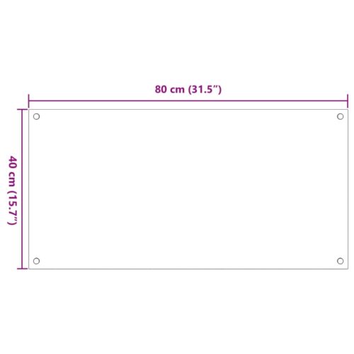 2pcs Tempered Glass Kitchen Backsplash Grease Wall Splashback Transparent 80x40cm - Image 8