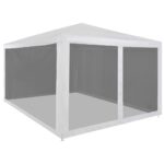 Party Tent with 4 Mesh Sidewalls 4x3M