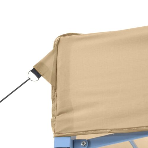 Foldable Party Tent Pop-Up with 3 Sidewalls Beige - Image 7