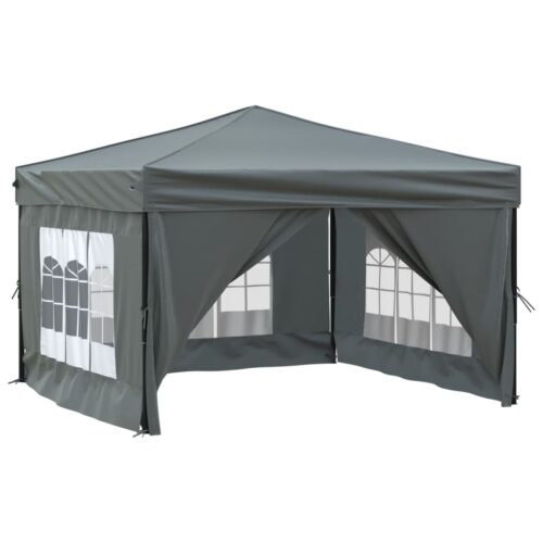 Folding Party Tent with Sidewalls Anthracite 3x3M