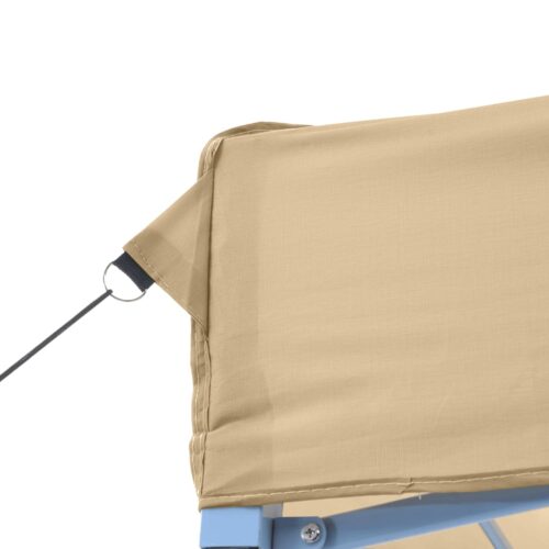 Foldable Party Tent Pop-Up with 3 Sidewalls Beige - Image 7