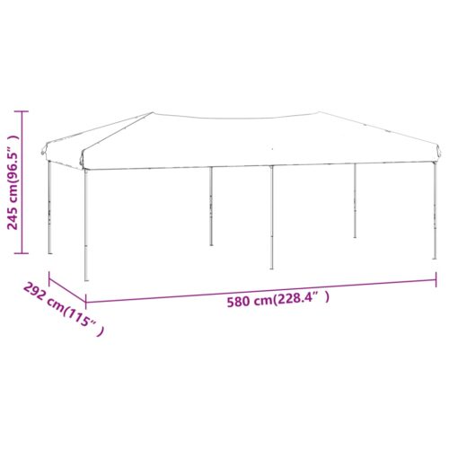 Folding Party Tent Anthracite 3x6M - Image 9