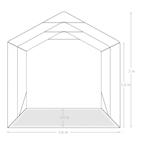 Garage Tent PVC 1.6x2.4 m Green - Image 10