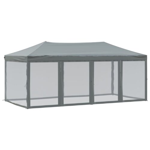 Folding Party Tent with Sidewalls Anthracite 3x6 m - Image 2