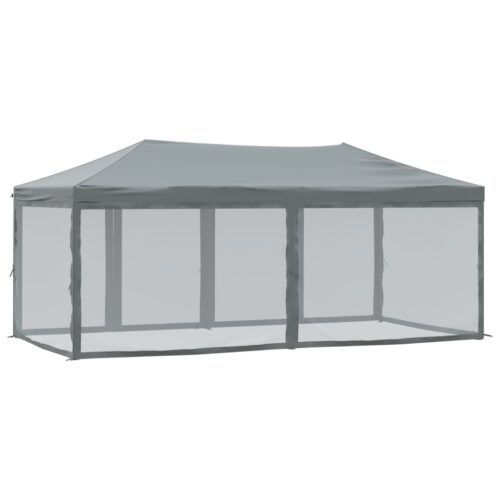 Folding Party Tent with Sidewalls Anthracite 3x6 m - Image 5