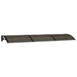 Window Door Awning Canopy Patio DIY UV Sun Rain Roof Shield Cover Black 300x75cm