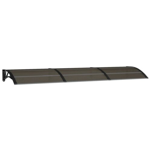 Window Door Awning Canopy Patio DIY UV Sun Rain Roof Shield Cover Black 300x75cm
