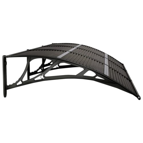 Window Door Awning Canopy Patio DIY UV Sun Rain Roof Shield Cover Black 300x75cm - Image 4