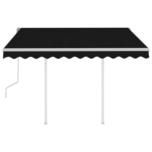 Manual Retractable Awning with Posts 3x2.5m Anthracite - Image 3