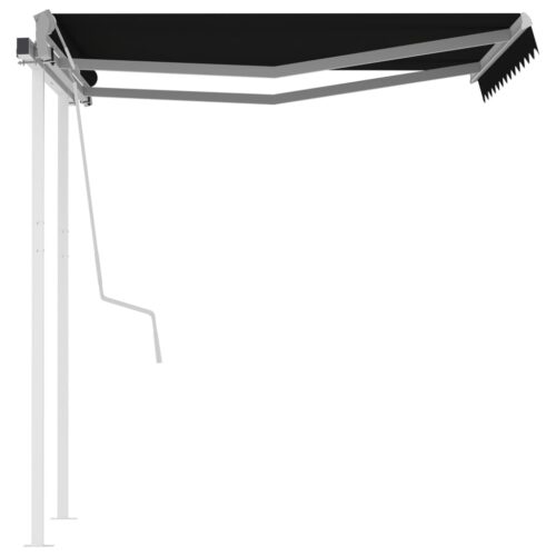 Manual Retractable Awning with Posts 3x2.5m Anthracite - Image 4